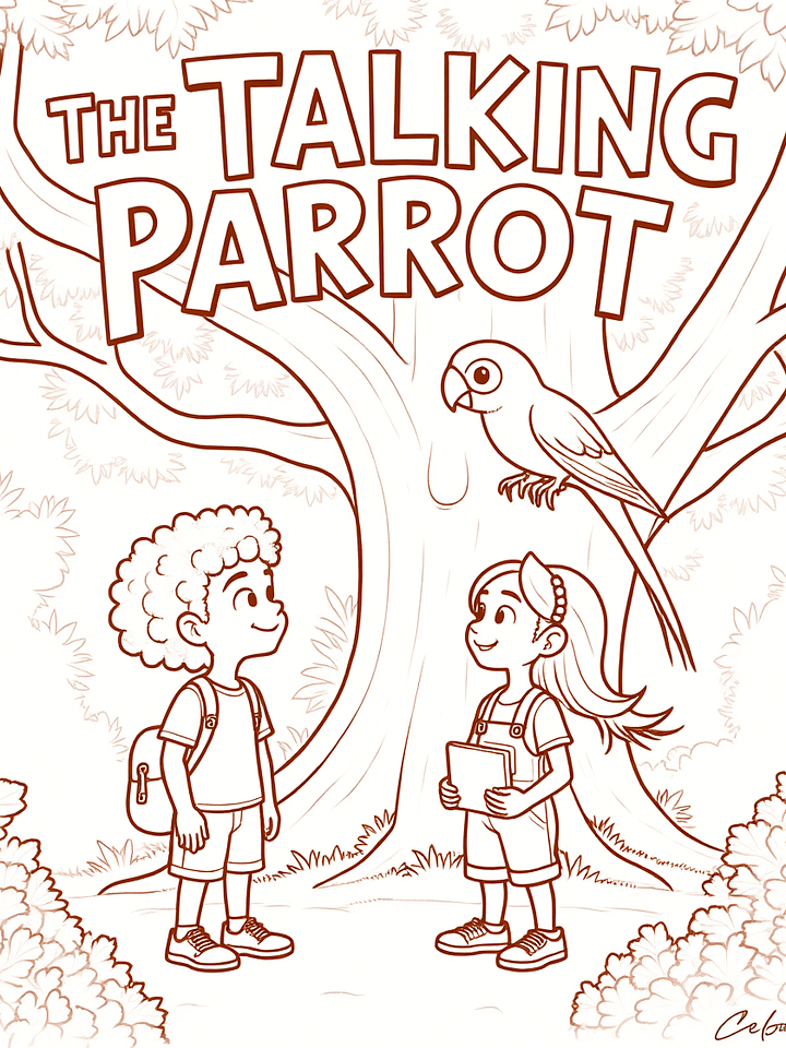 The Talking Parrot Colouring Pages product image (1)