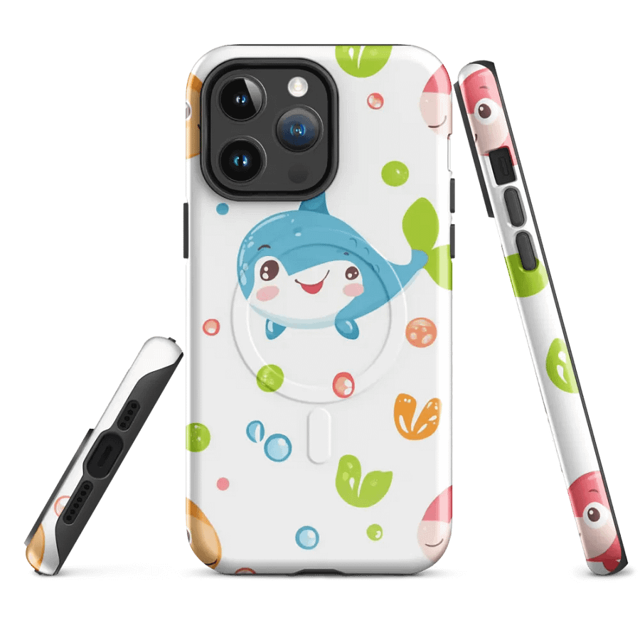 Happy Shark Bubble iPhone Case – Cute & Protective product image (4)