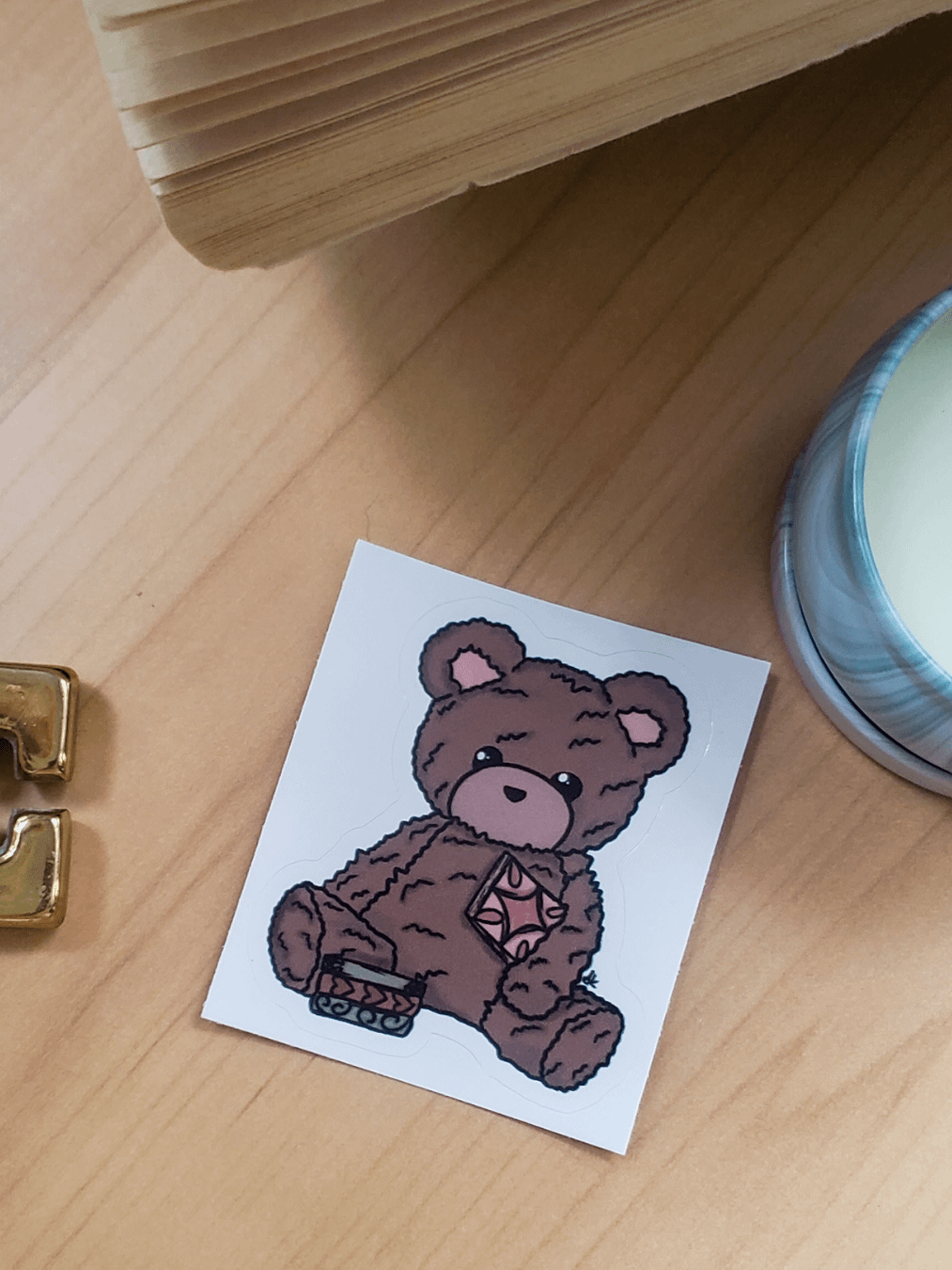 Bookish Teddy Bear - Sticker product image (2)