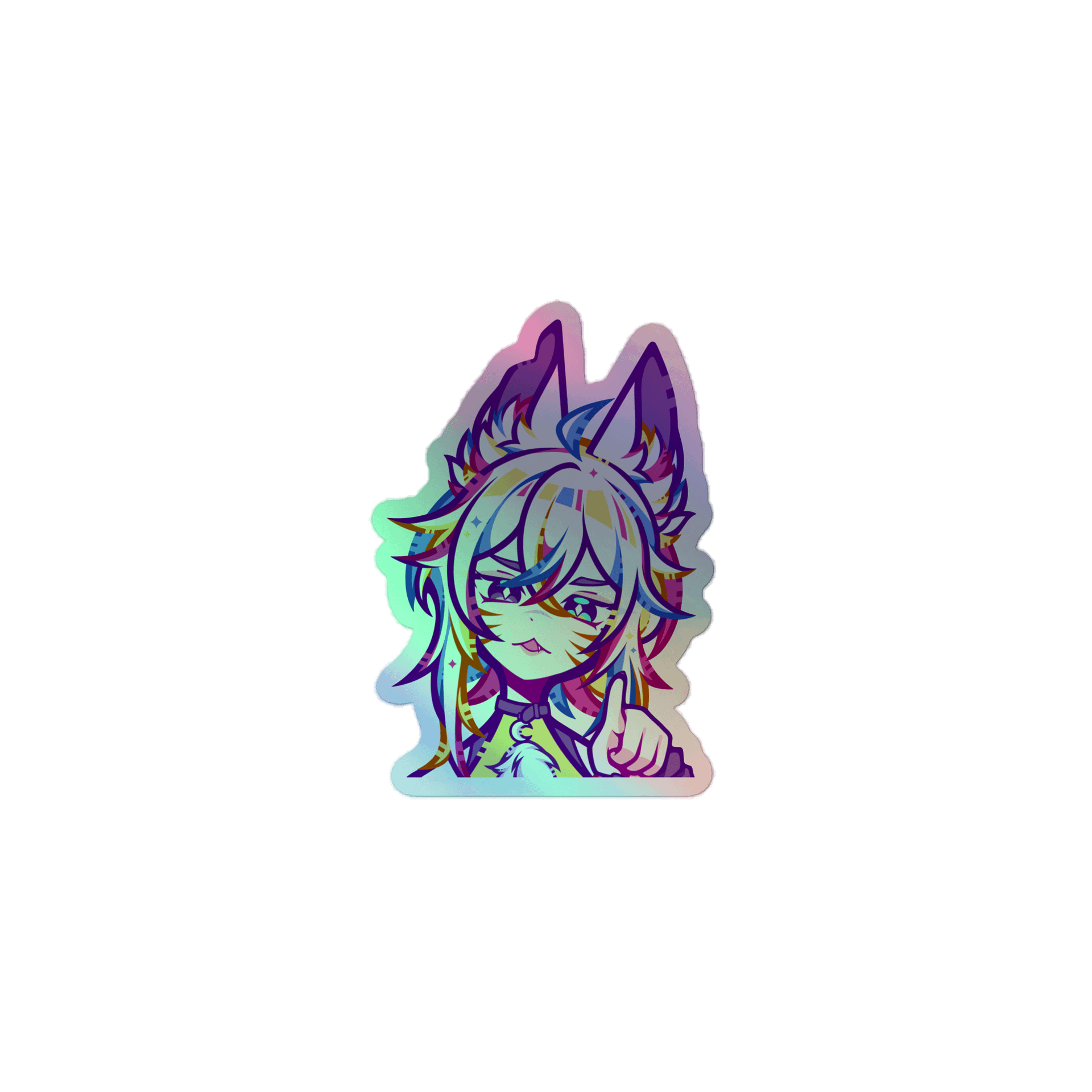 WolfcatRisi Duality 1 Holographic Sticker product image (1)