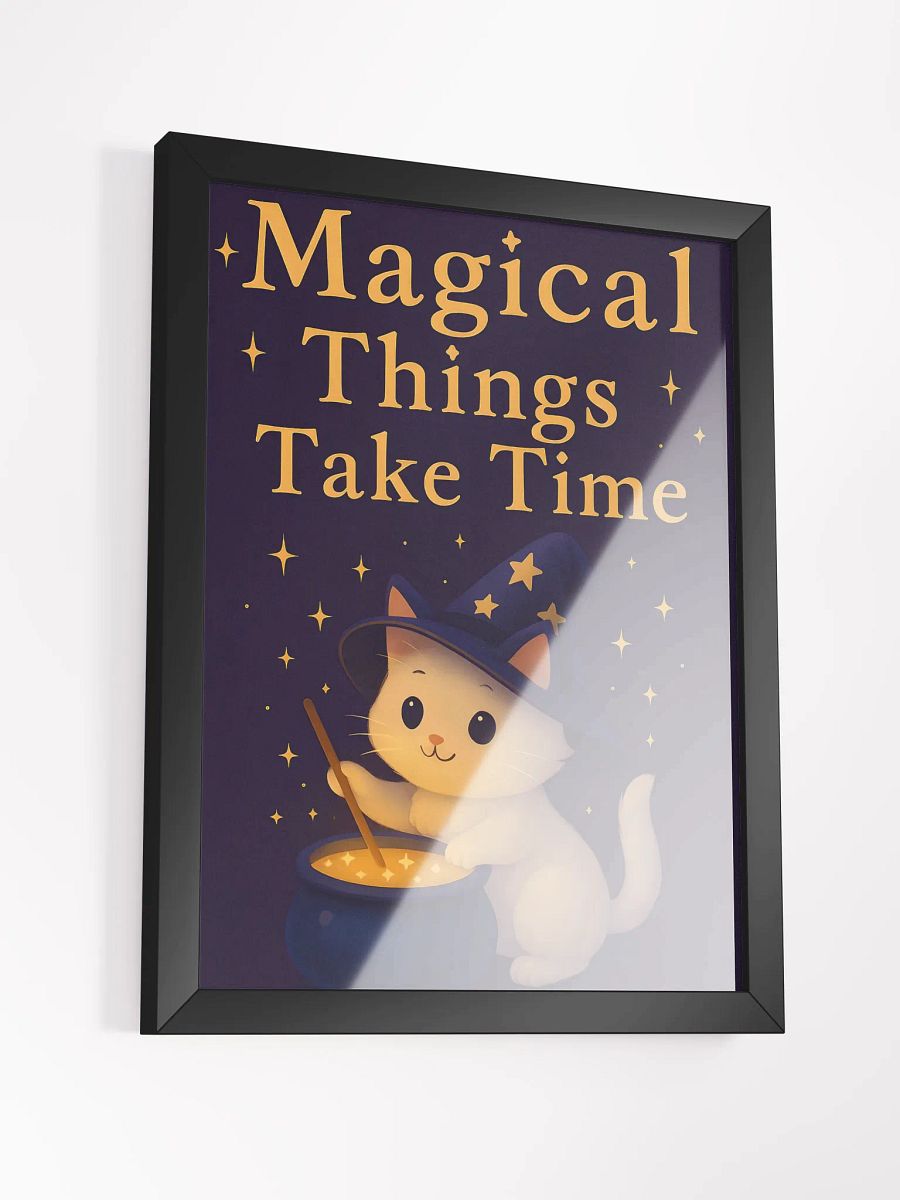 Magical Cute Cat Motivational Framed Poster product image (32)