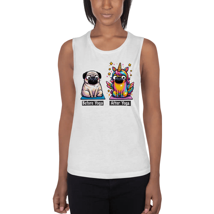 Pug Before Yoga After Yoga funny meditation design product image (2)
