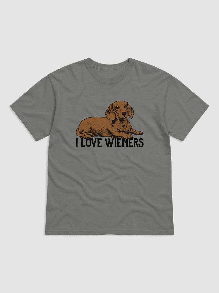 I Love Wieners T-Shirt of a Daschshund (Red/Brown) | Funny T-Shirt for Wiener and Doxie Owners product image (24)
