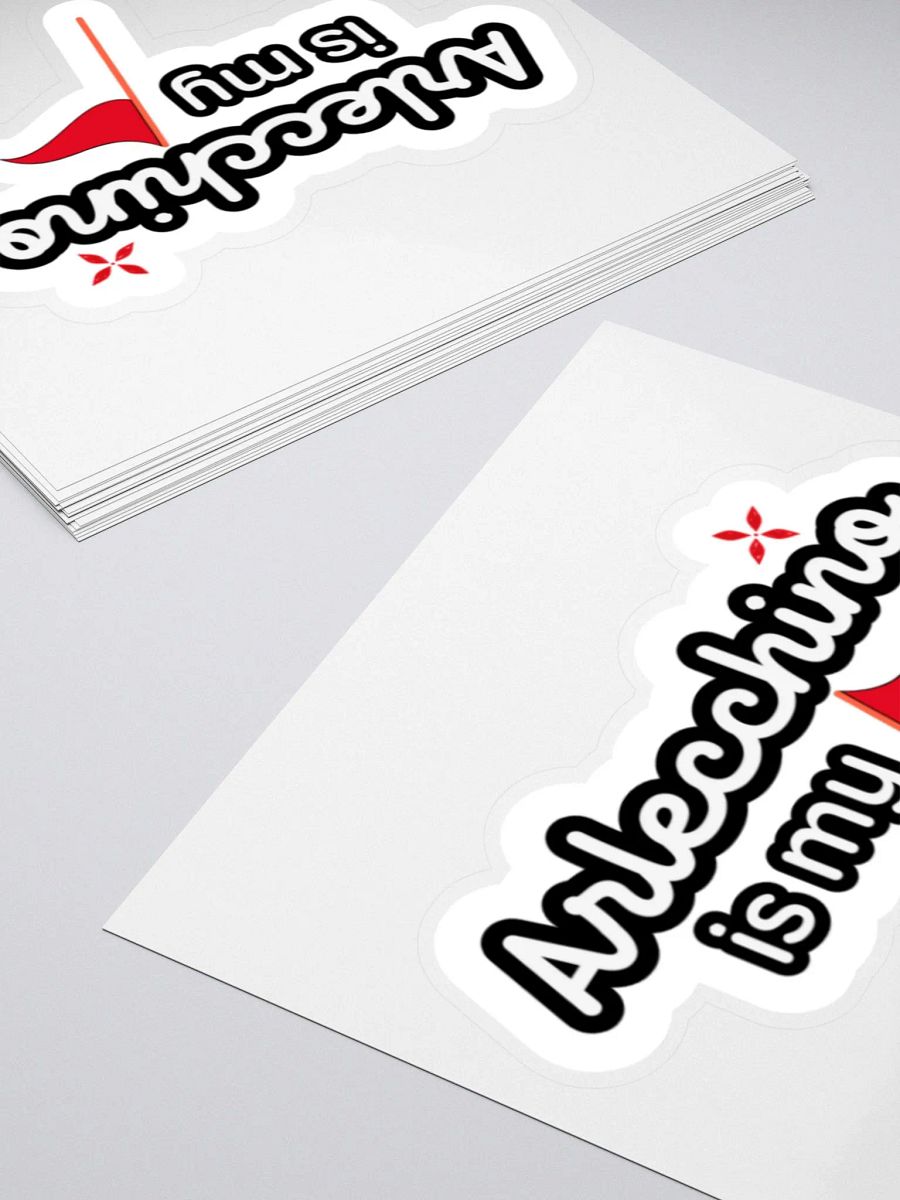 Arlecchino's Red Flag Kiss Cut Stickers product image (4)