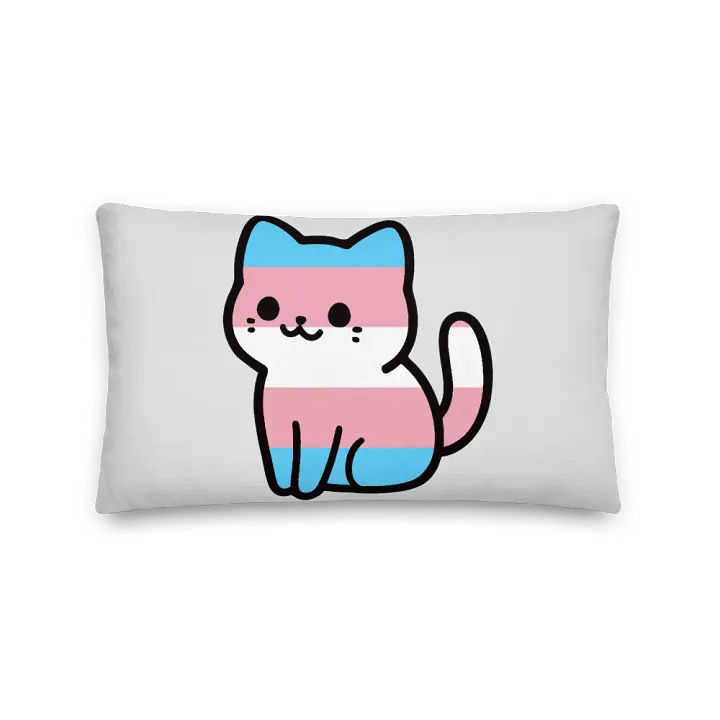 Transgender Pride Kitty Pillow product image (2)