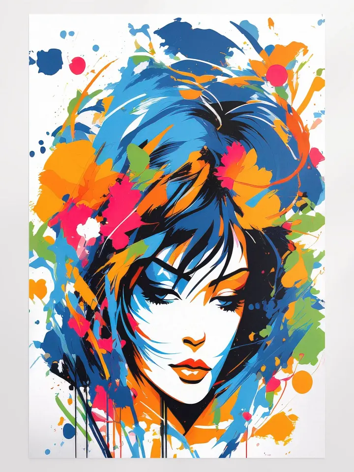 Abstract Woman v12 - Vintage Style Poster - Girly - Large 24x36 Inches product image (1)