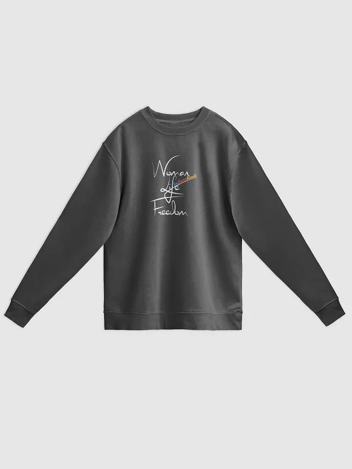 Woman, Life, Freedom | Independent Trading Co. Unisex Midweight Pigment Dyed Sweatshirt product image (2)
