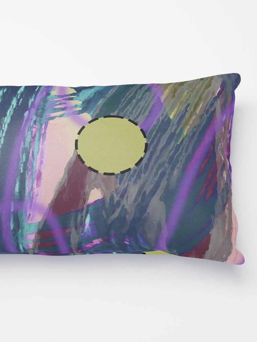 Blue Green Splatter Doodle Throw Pillow product image (4)