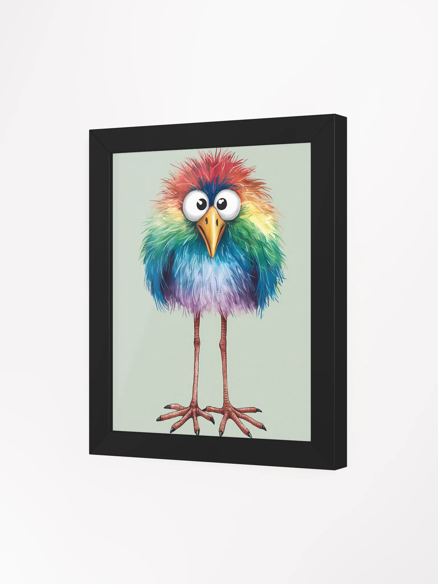 Whimsical Rainbow Bird Framed Poster product image (4)
