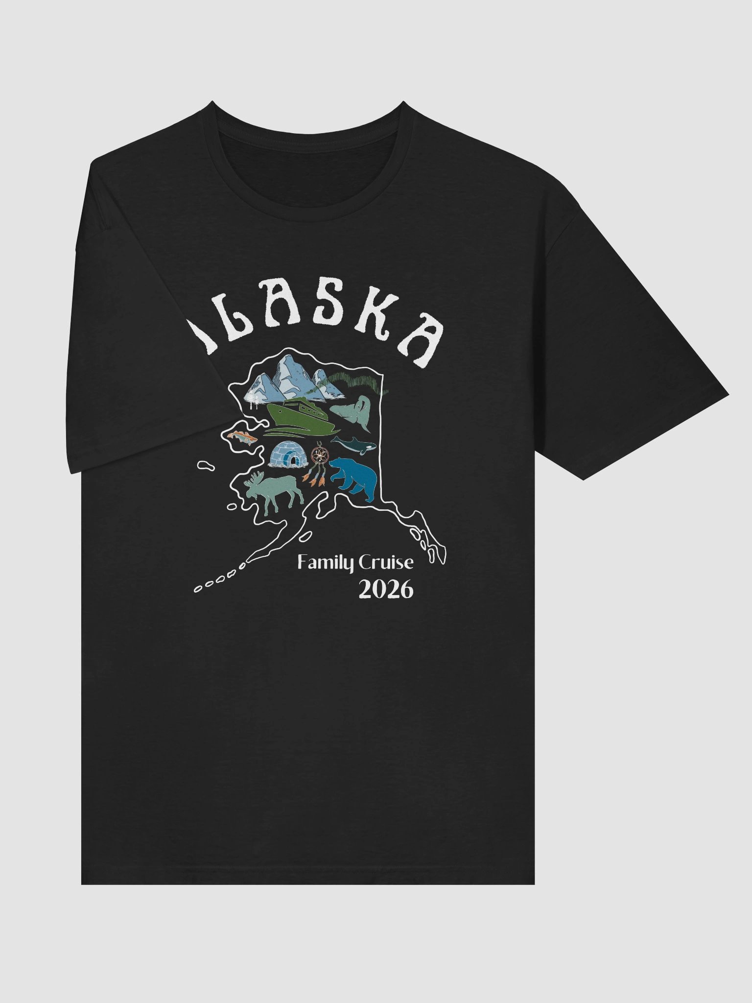 Alaska Cruise Family Adult Matching Dark Shirts product image (6)