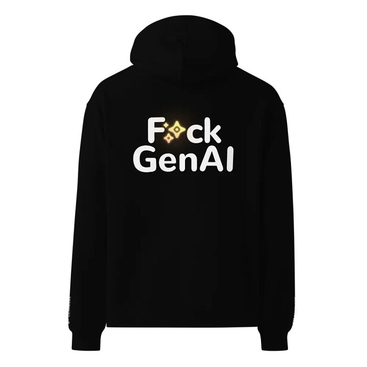 Absolut Idiocy Unisex Premium Oversized Hoodie - F✨ck Generative AI (Logotype) product image (2)