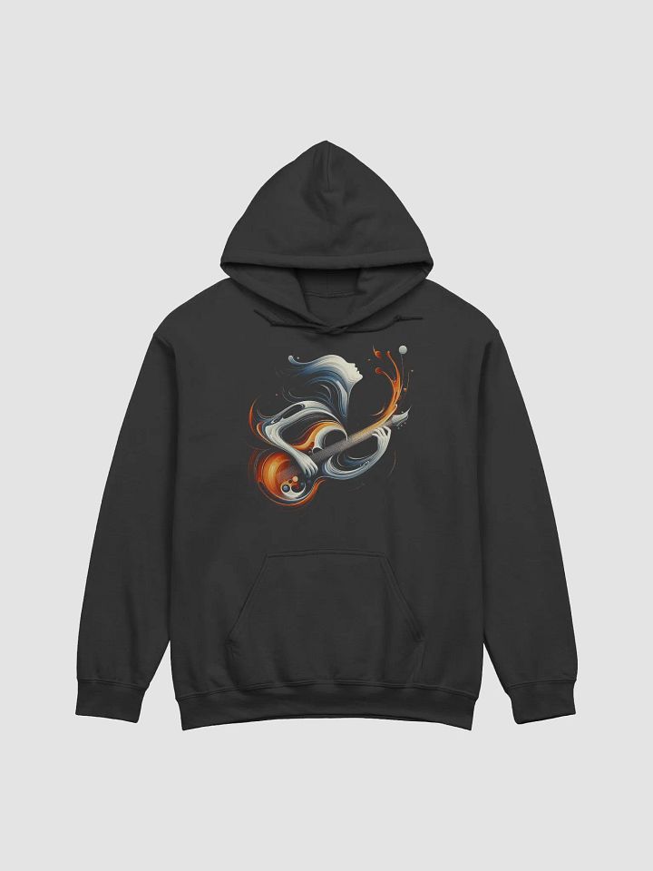 Swirling Melodies #Stylish Heavyweight Black Hoodie product image (2)