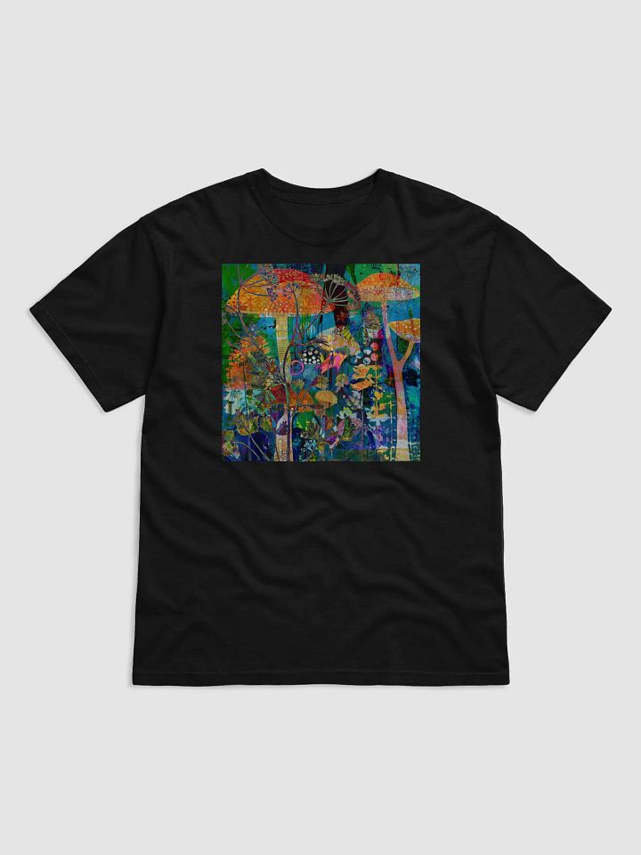 'Hidden' by Edward Martin Mixed Media Collage -Fantasy Flora Dreamland T-Shirt product image (2)