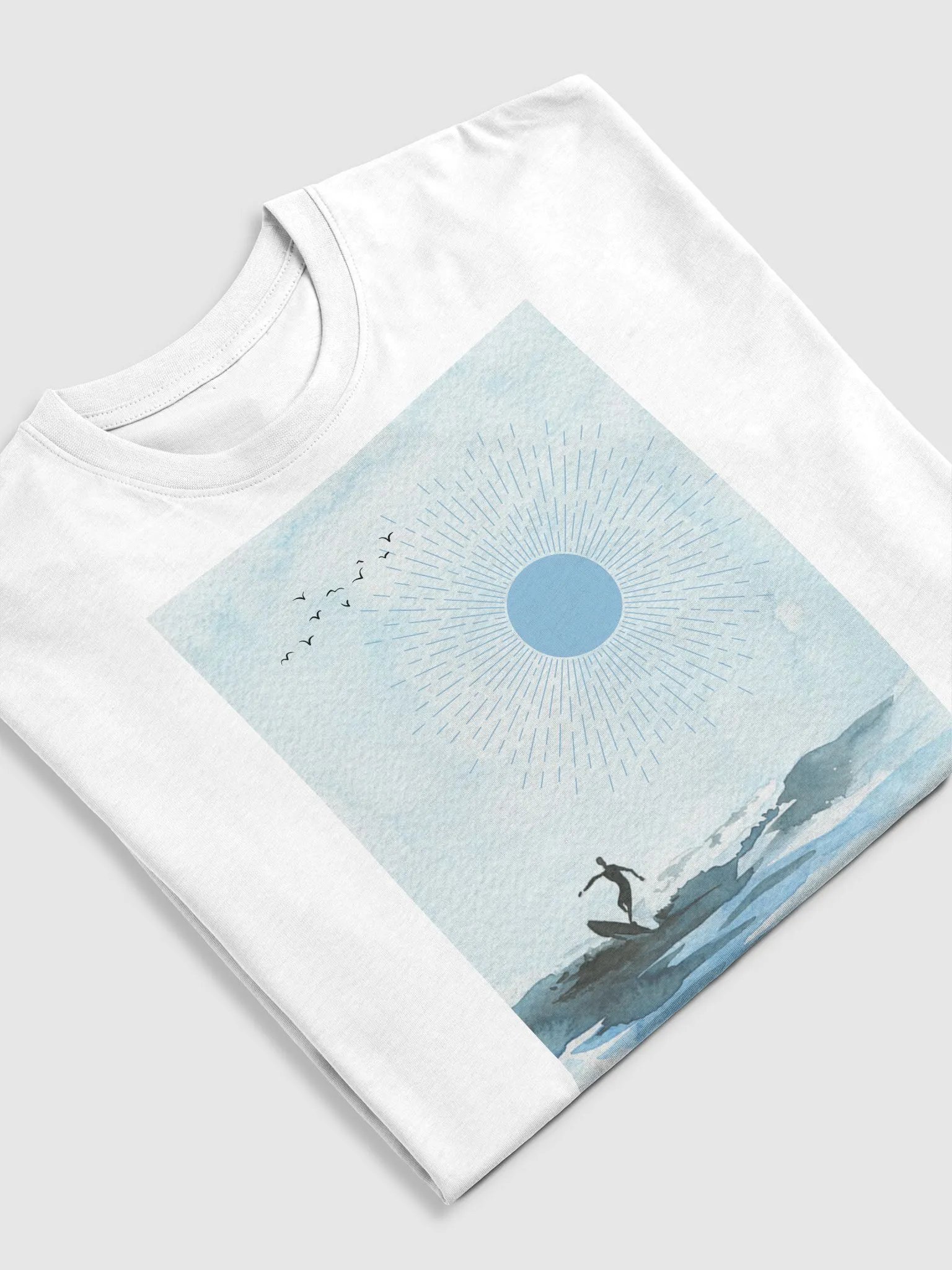 Tranquil Surfing Seascape T-shirt - Cotton product image (7)
