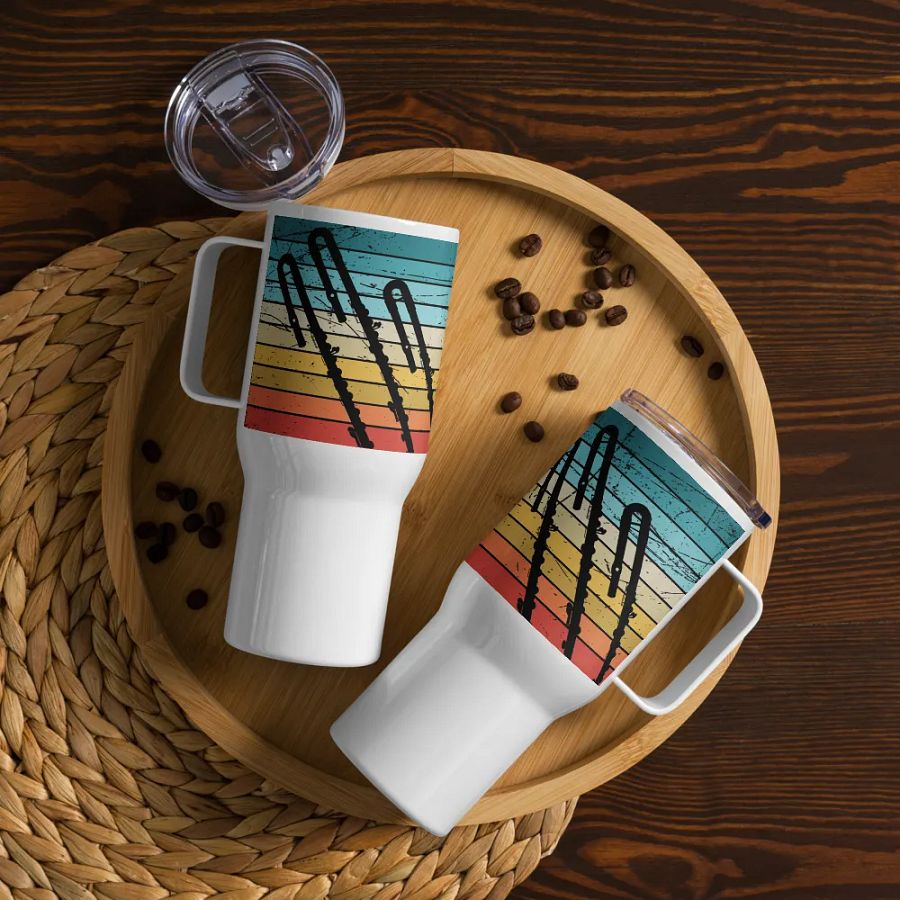 Retro Abstract Flute Stainless Steel Travel Mug - Bass product image (12)