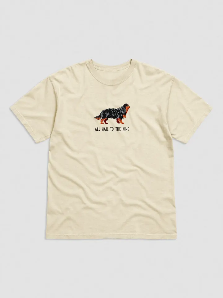 All Hail to the King T-Shirt(Embroidered) of a King Charles Spaniel(Black & Tan) product image (41)