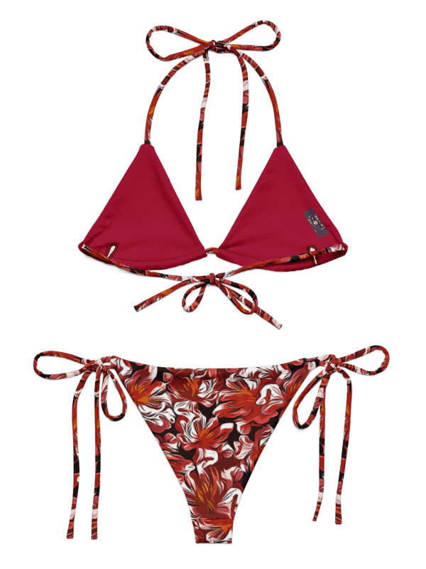 Fire Flower | Recycled Padded String Bikini Top product image (8)
