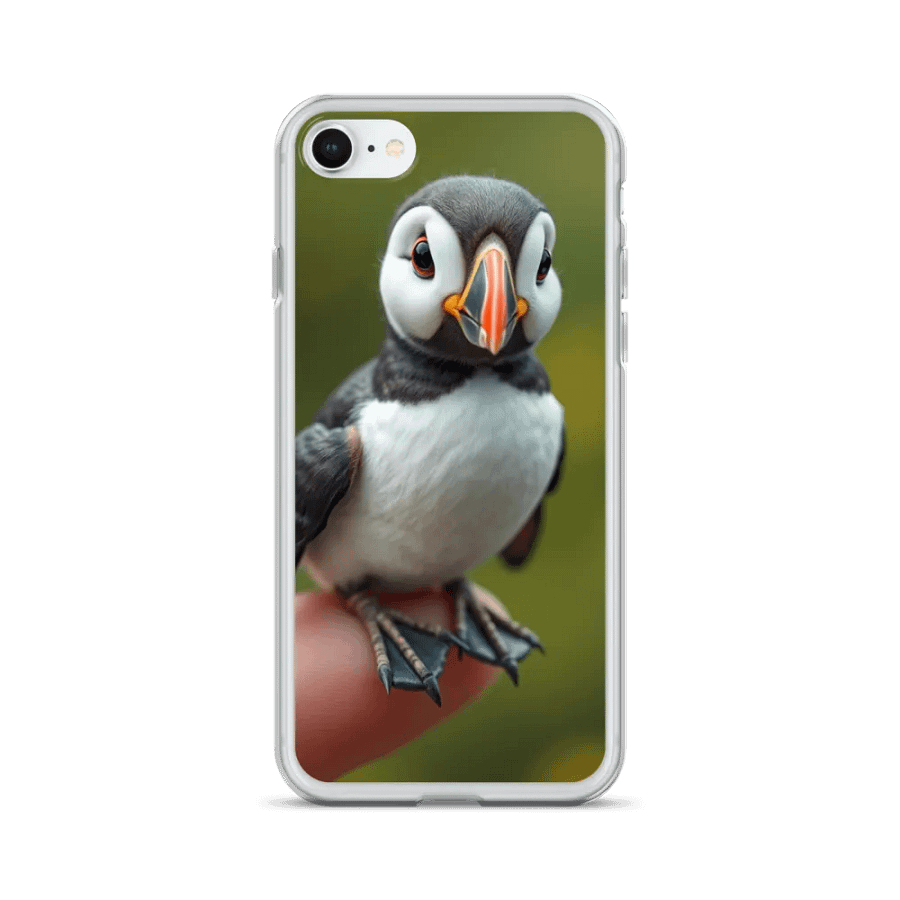 Tiny Puffin Perched on a Finger iPhone® Clear Case product image (24)