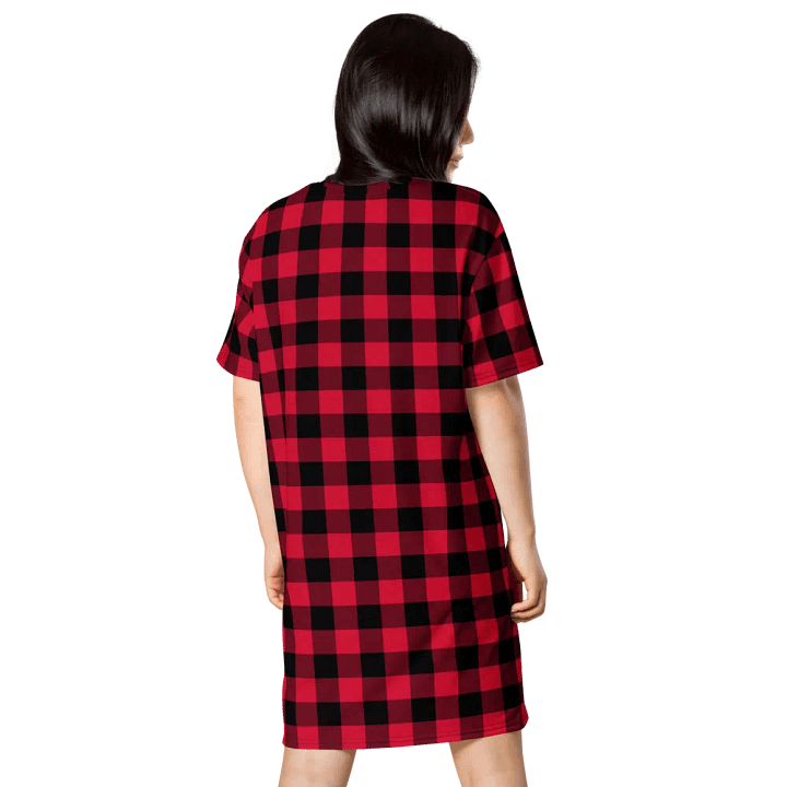 Cherry Buffalo Plaid - T-Shirt Dress product image (2)