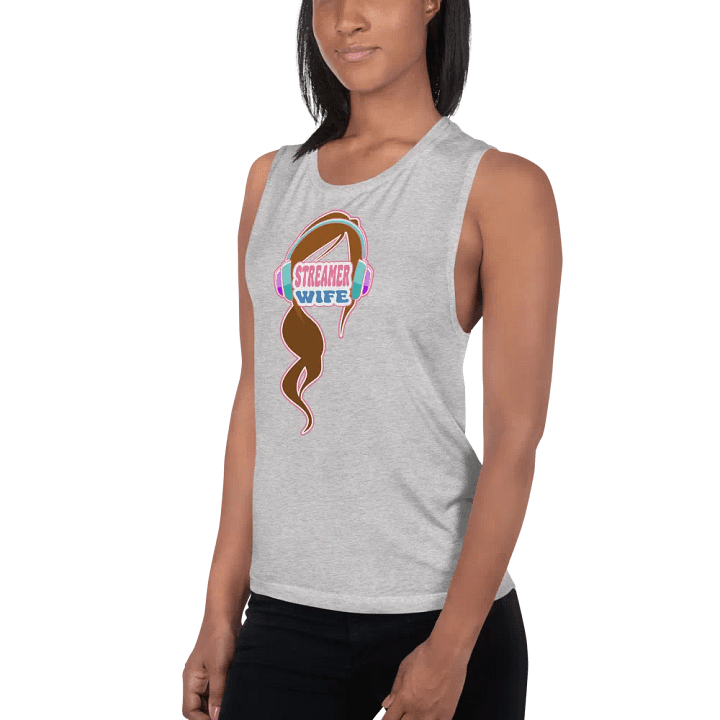 Streamer Wife Graphic Muscle Tank (brown) product image (14)