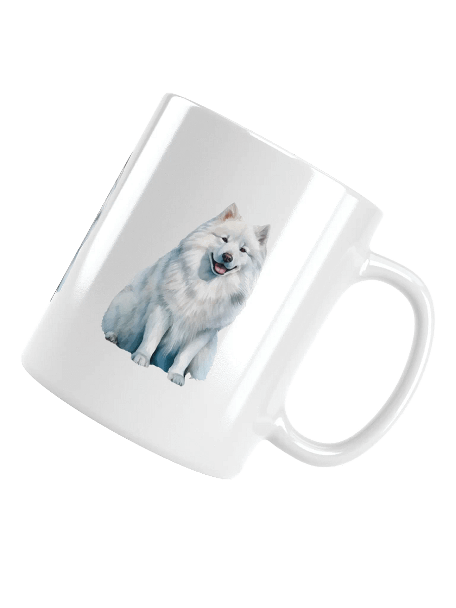 Fluffy White Dog Smiles Mug product image (11)