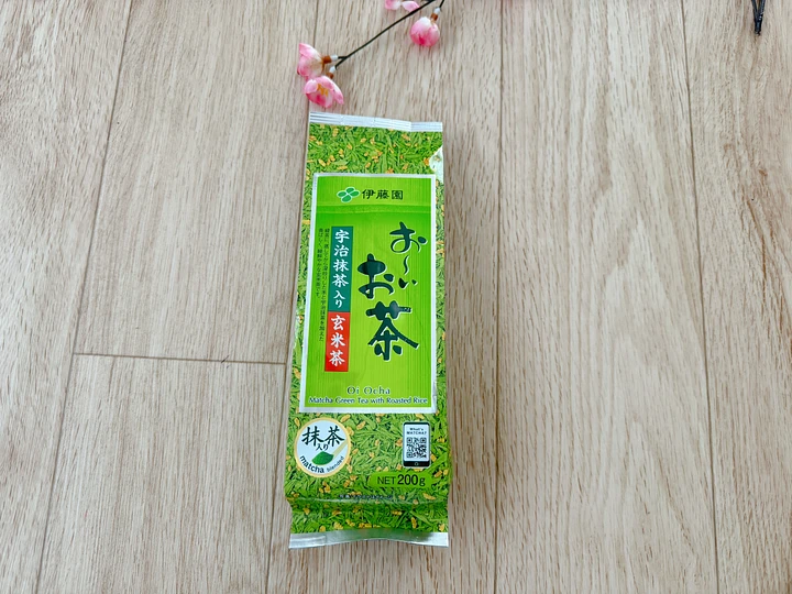 Green Tea with roasted rice and waving Genmaicha Oi Ocha 200g product image (1)