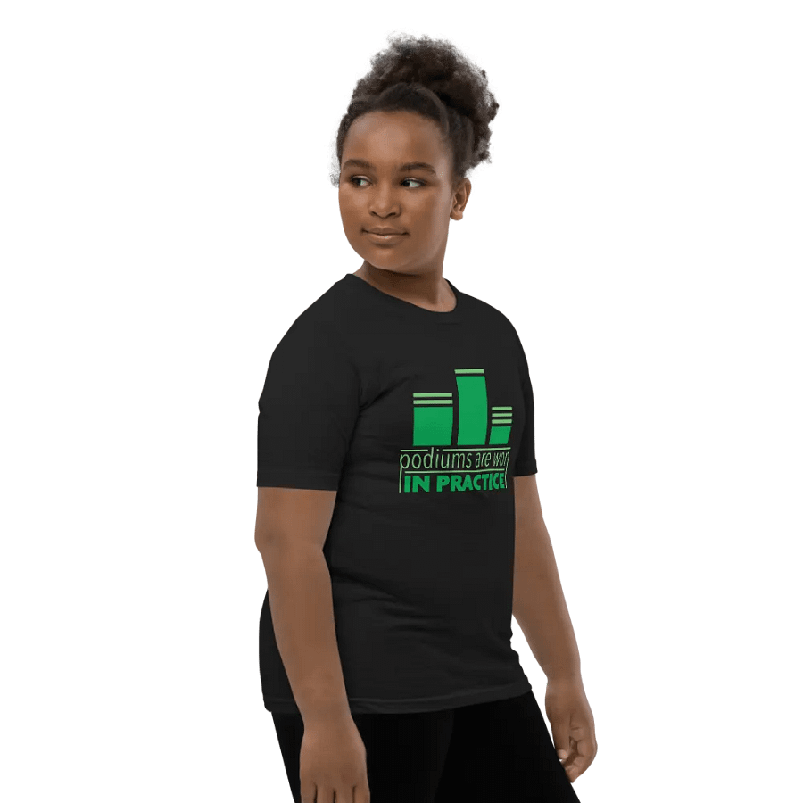 Podiums Are Won In Practice Kids Tee: Green product image (5)