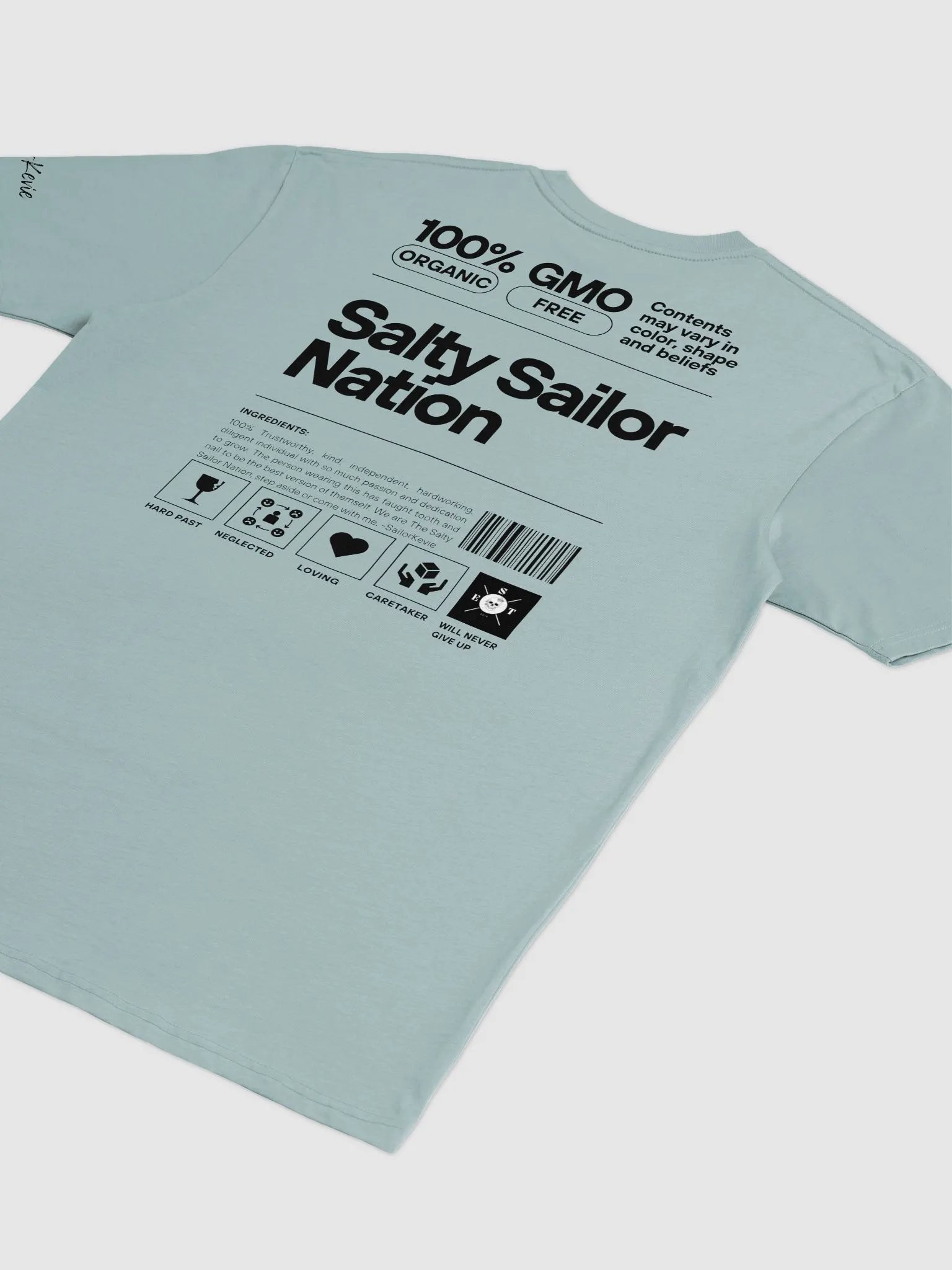 100% Organic Salty Sailor Nation T-shirt (Light) product image (4)