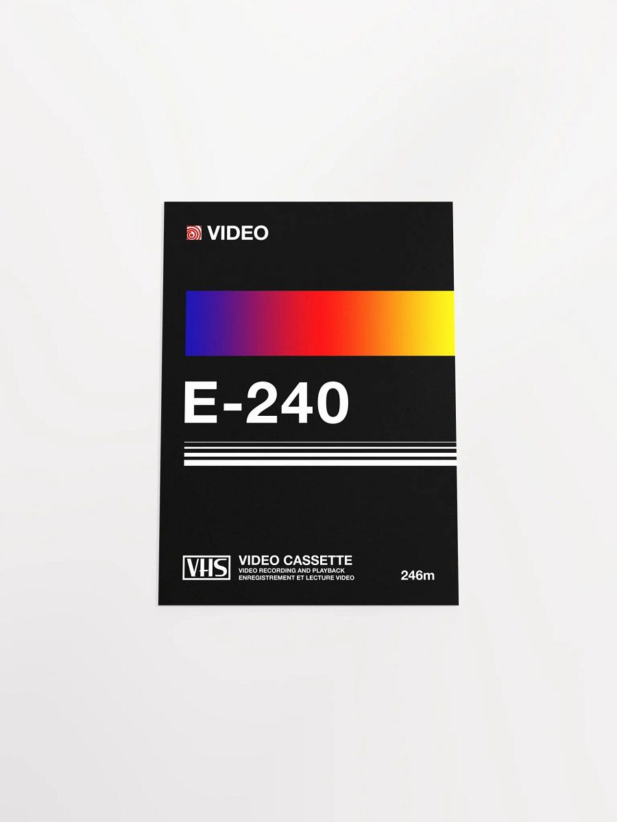 VHS cassette case E-240 [retrowave/vaporwave] — retrowave poster, aesthetic print, retrowave art, 80s wall decor product image (10)