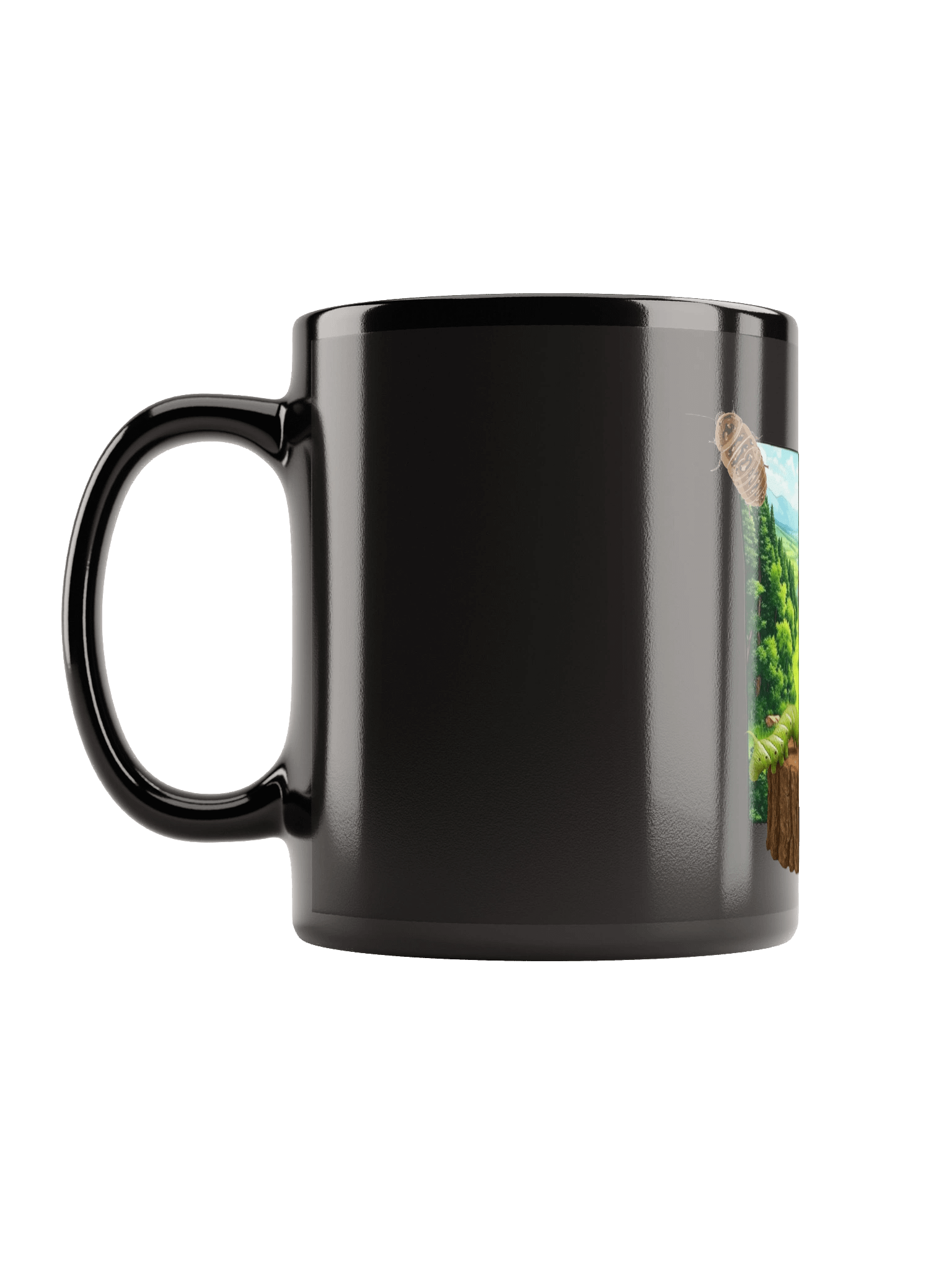 'LUMP ON A LOG' BLACK MUG product image (11)