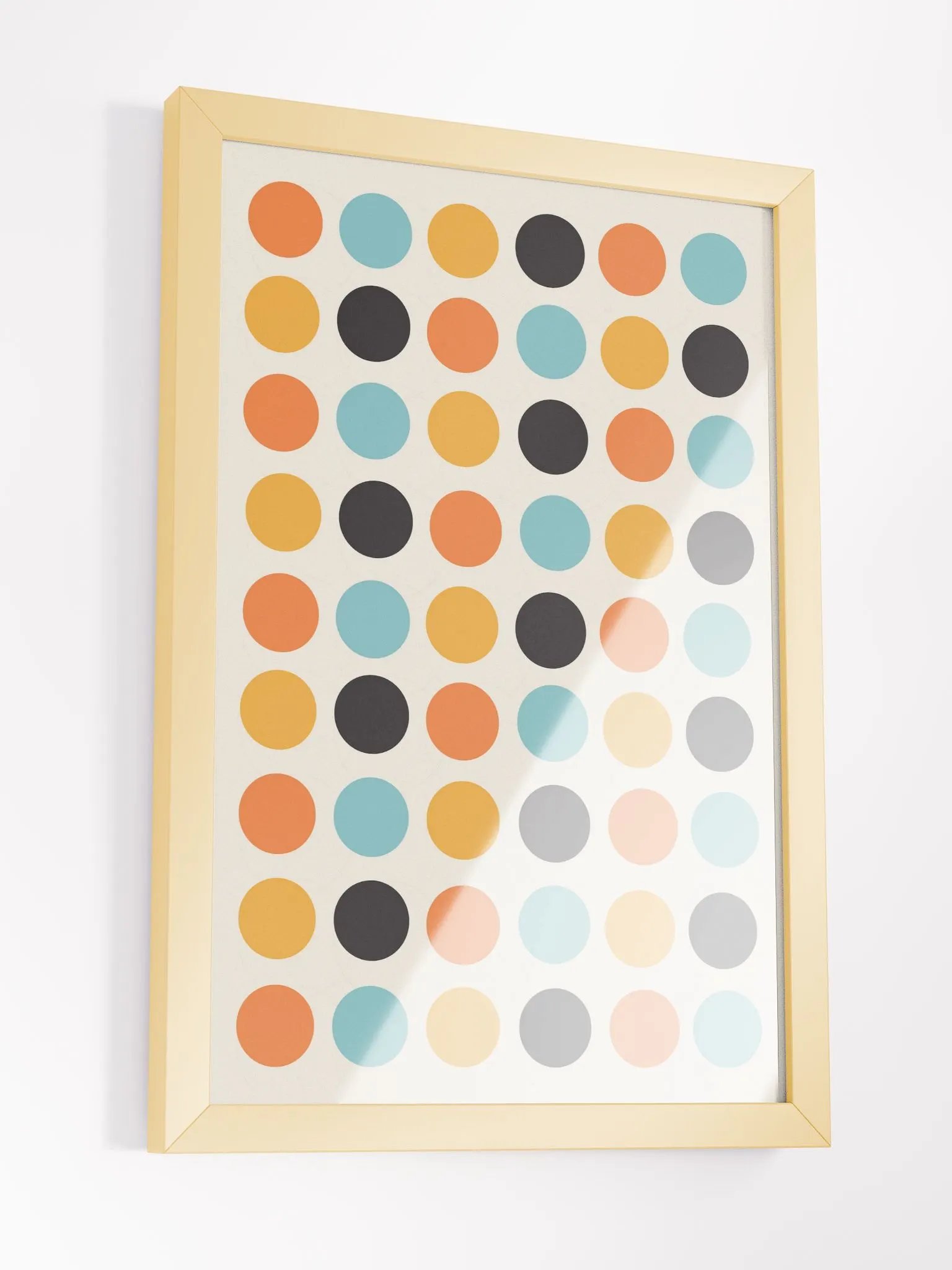 Vibrant Grid Circles Art Print | Modern Wall Art with a Playful Edge product image (4)