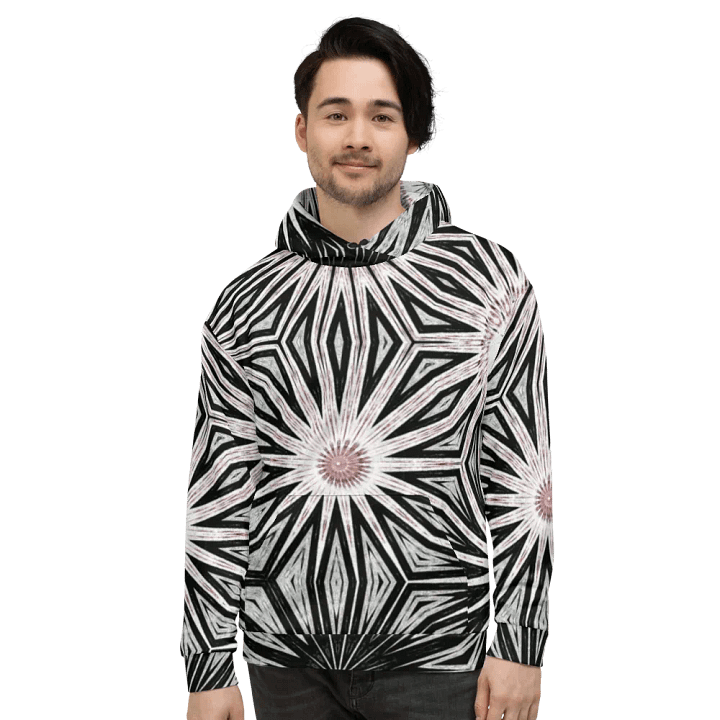 Abstract Coloured Modern Circles Unisex Pull Over Hoodie product image (2)