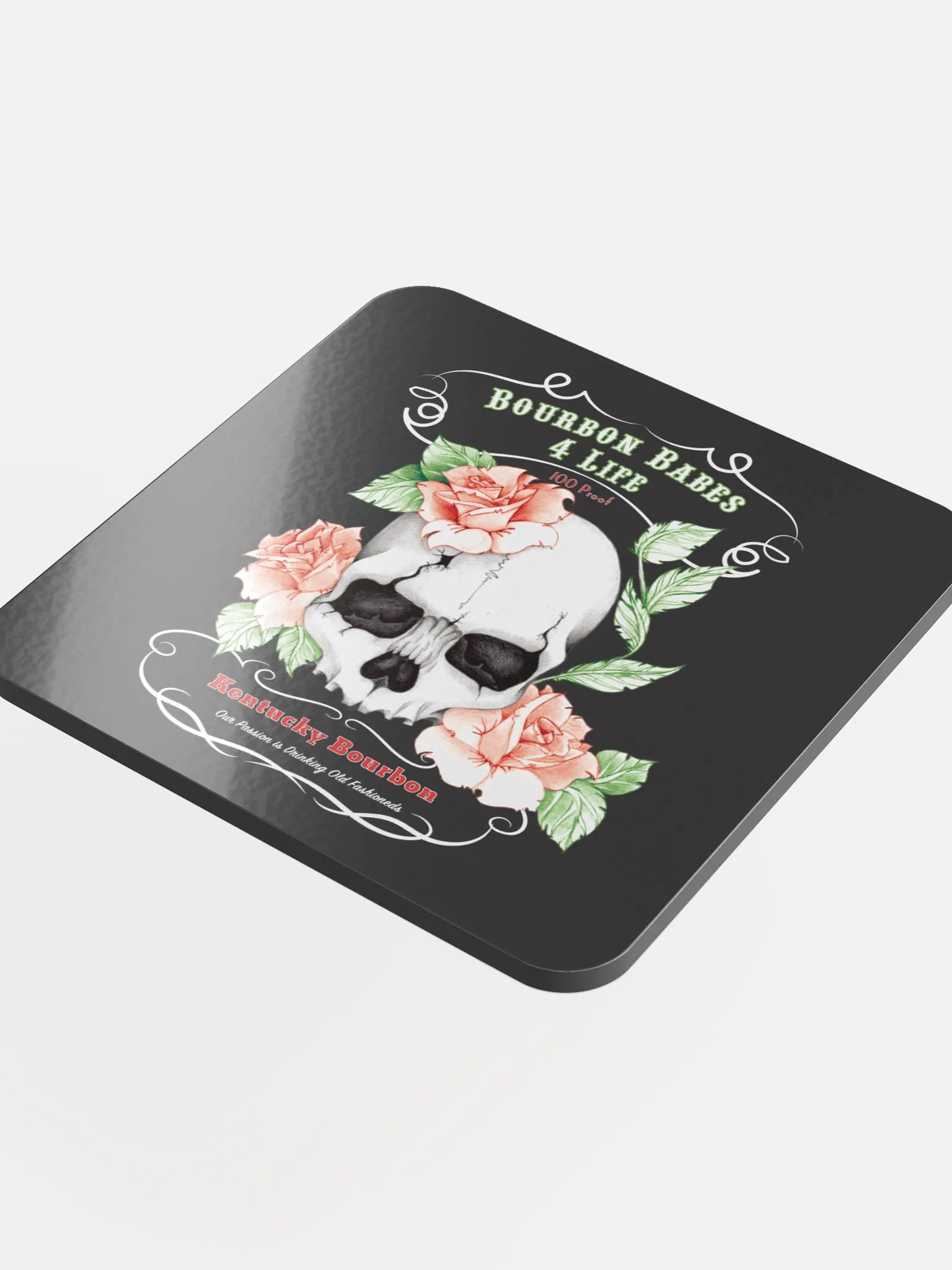 Bourbon Babes 4 Life Glossed Cork Coaster product image (4)