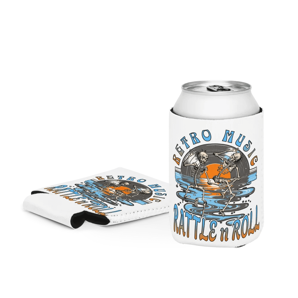 Retro Music Rattle n Roll Can Cooler product image (4)