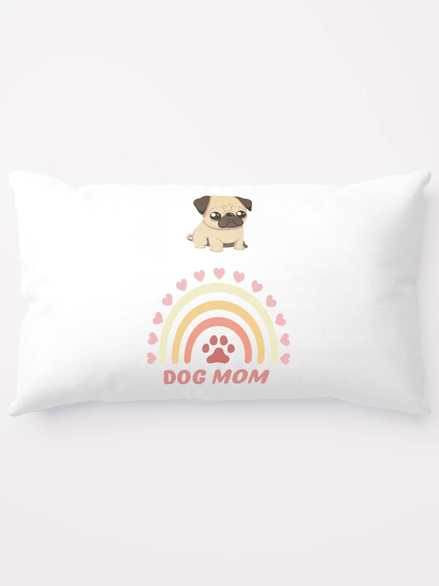 Rainbow Pug Dog Mom Pillow product image (9)