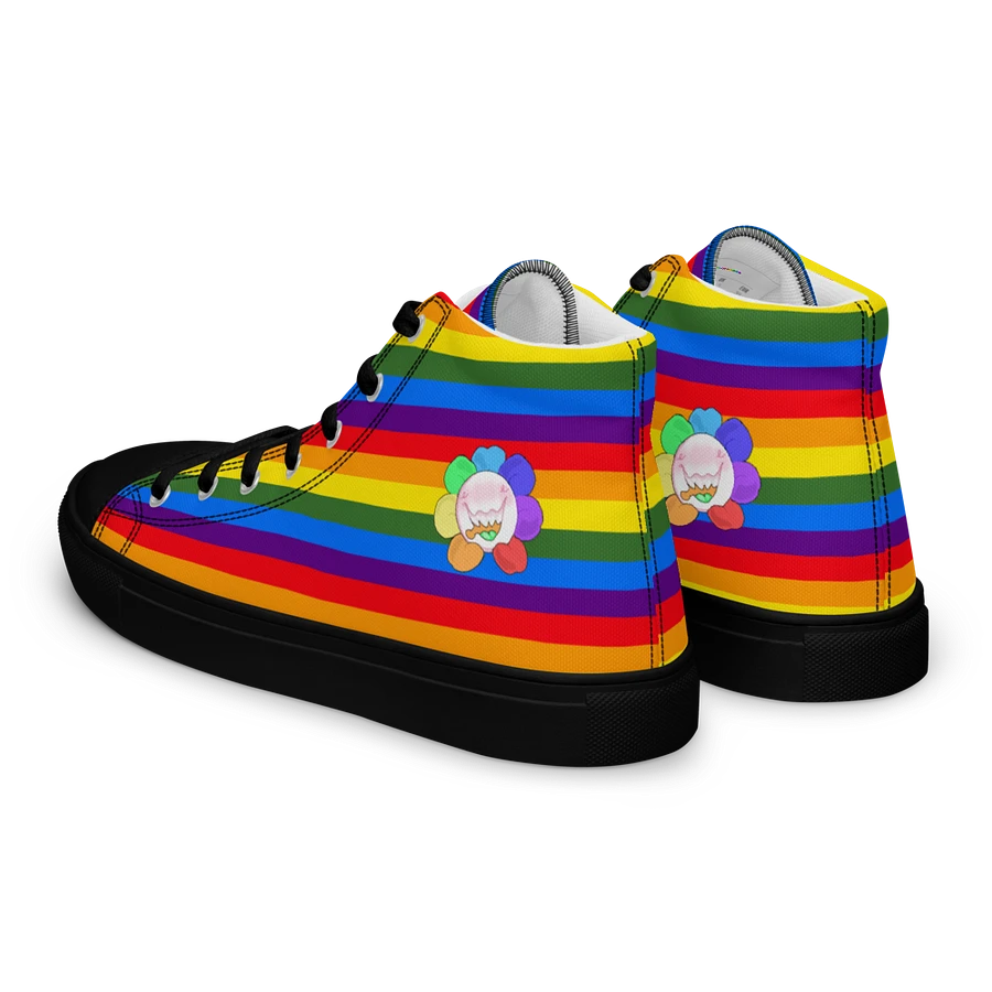 Rainbow and Black Flower Sneakers product image (5)