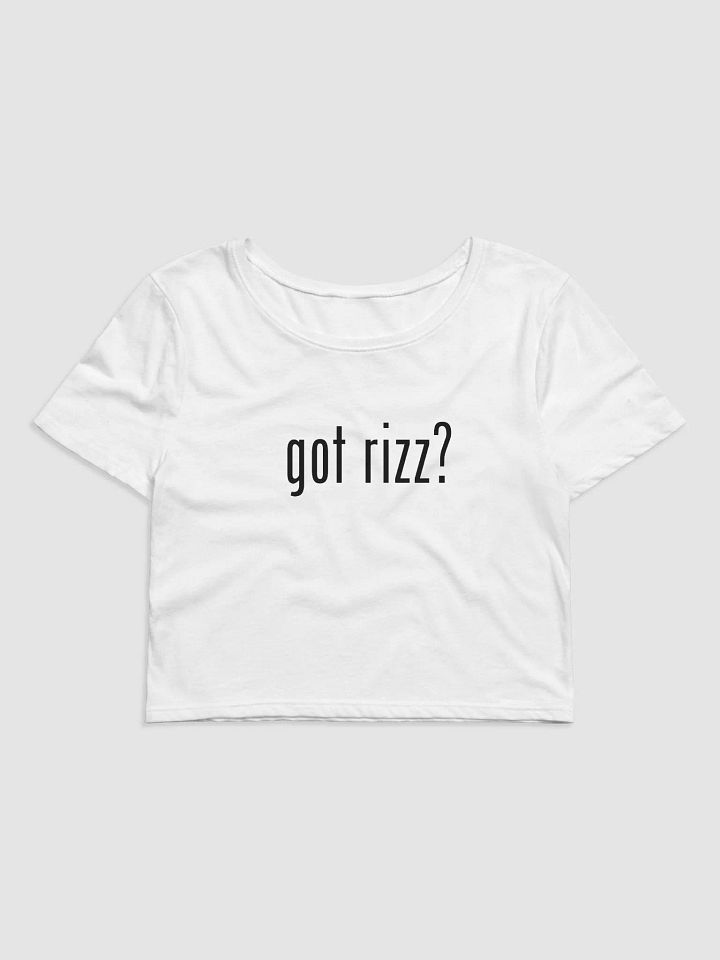 got rizz? Canvas Women's Crop Baby Tee product image (1)