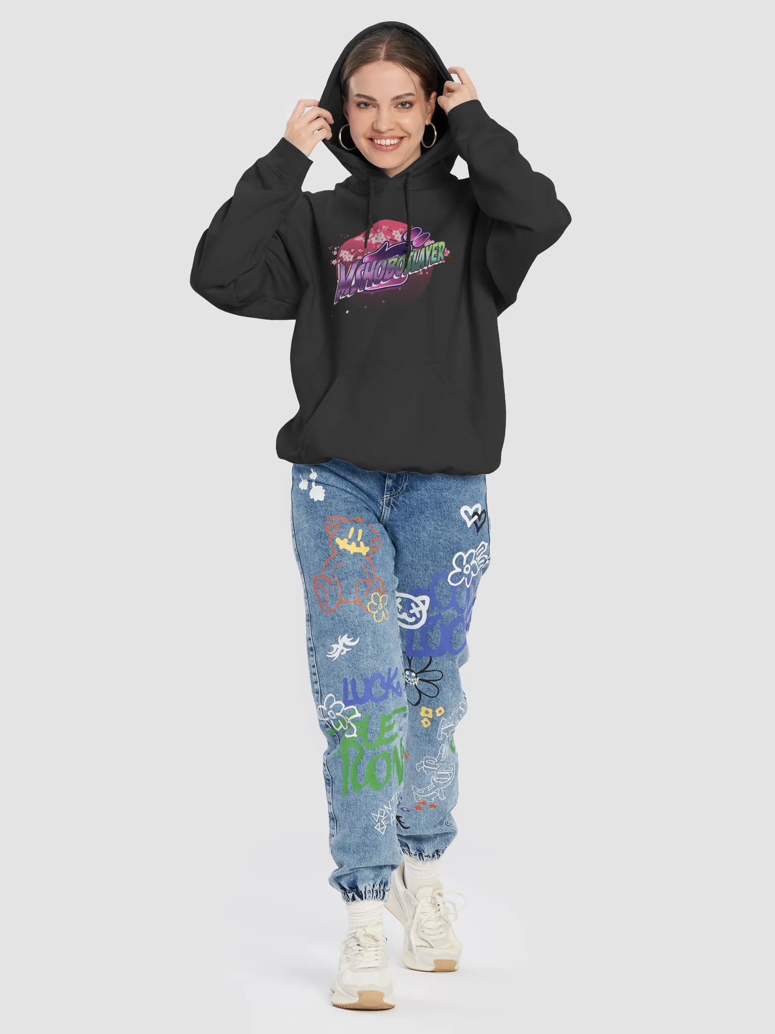 Sakura mshoboslayer Text Hoodie product image (8)