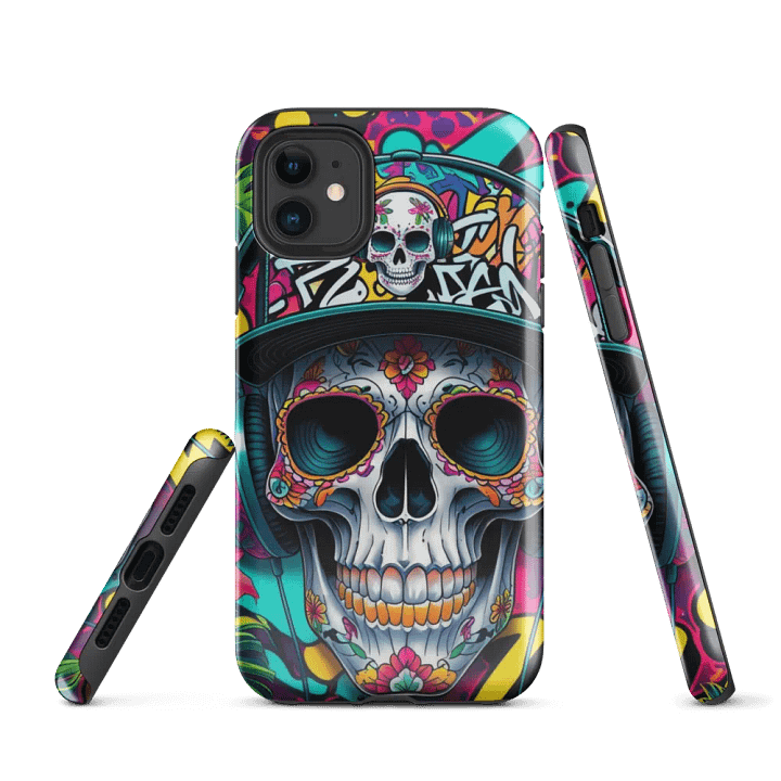 Floral Skull Vibes iPhone® Case product image (1)