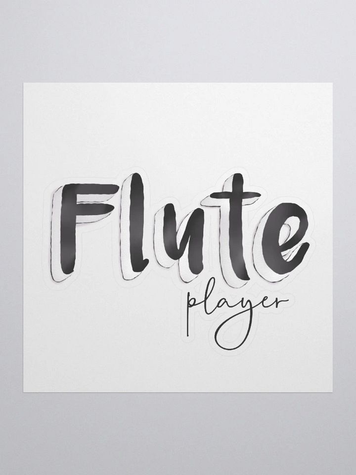3D Flute Player Typography Sticker product image (1)
