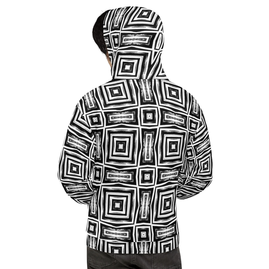 Abstract Monochrome Repeating Pattern Unisex All Over Print Hoodie product image (12)