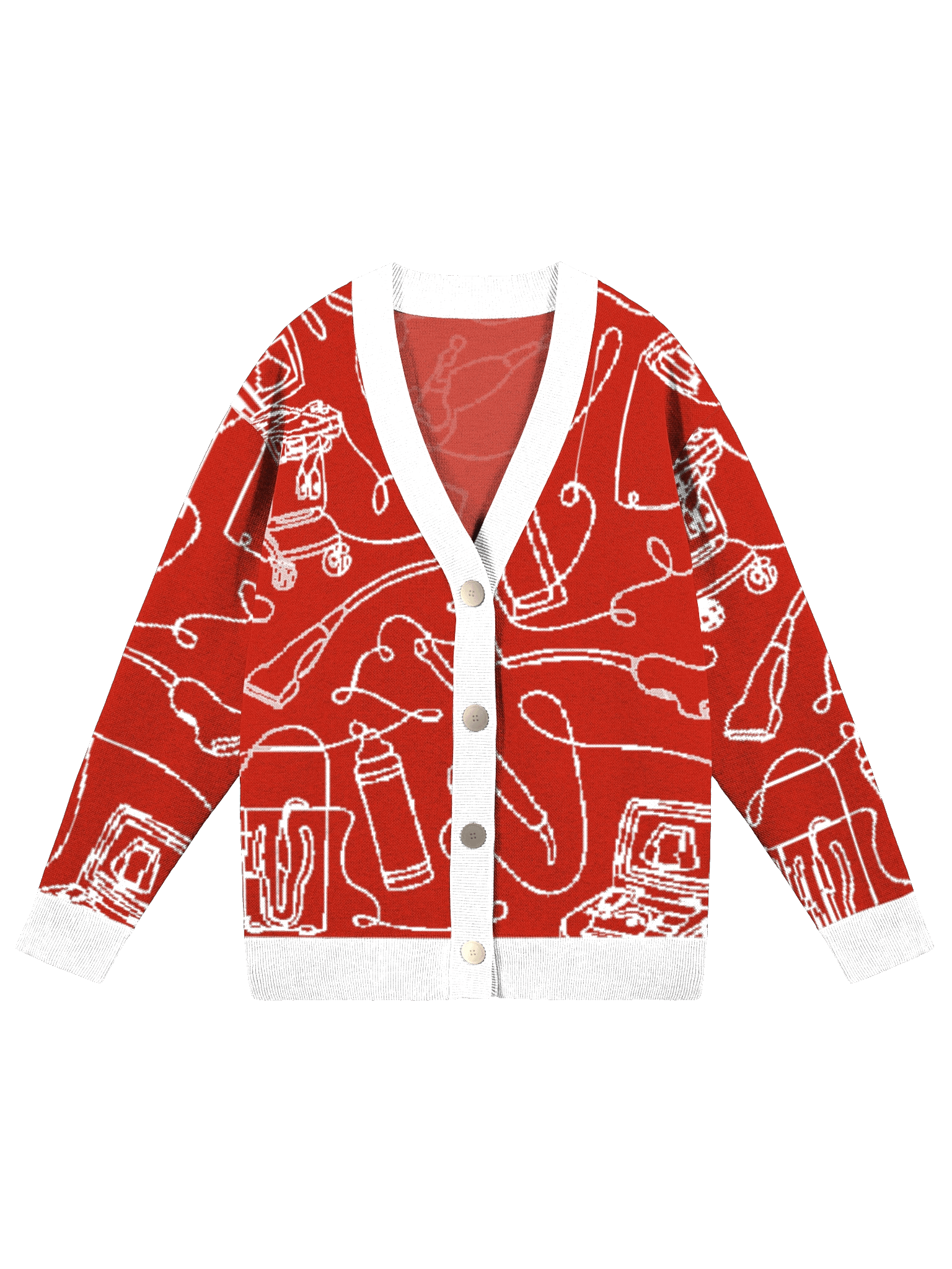 service lines (sonography - holiday red cardigan) product image (3)