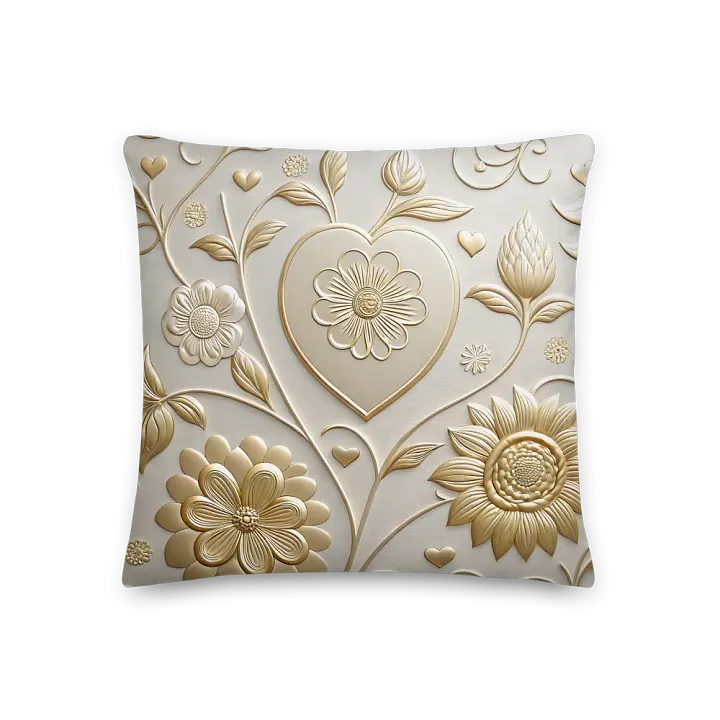 Golden Floral Luxe Premium Pillow product image (2)