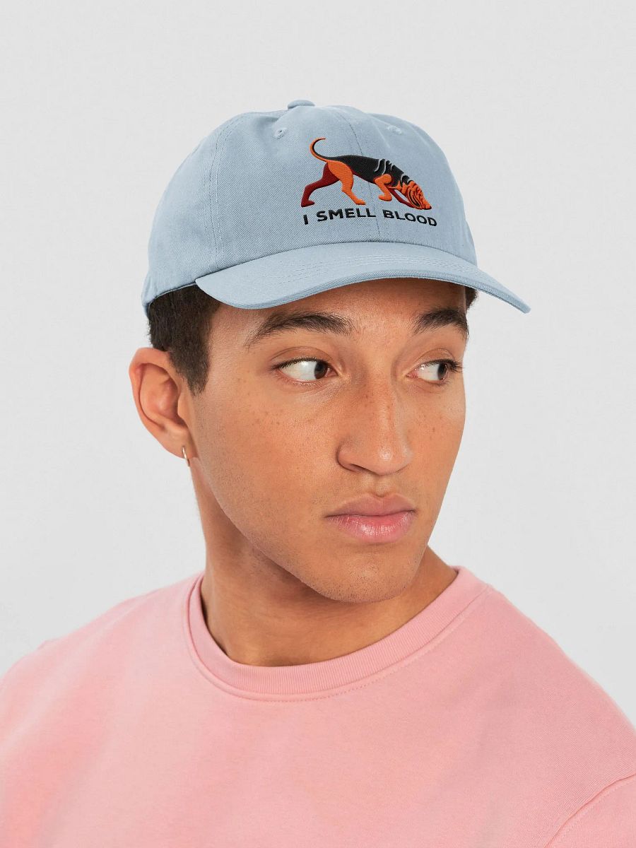 I Smell Blood Classic Dad Hat(Embroidered) of a Bloodhound(Black & Tan) product image (11)