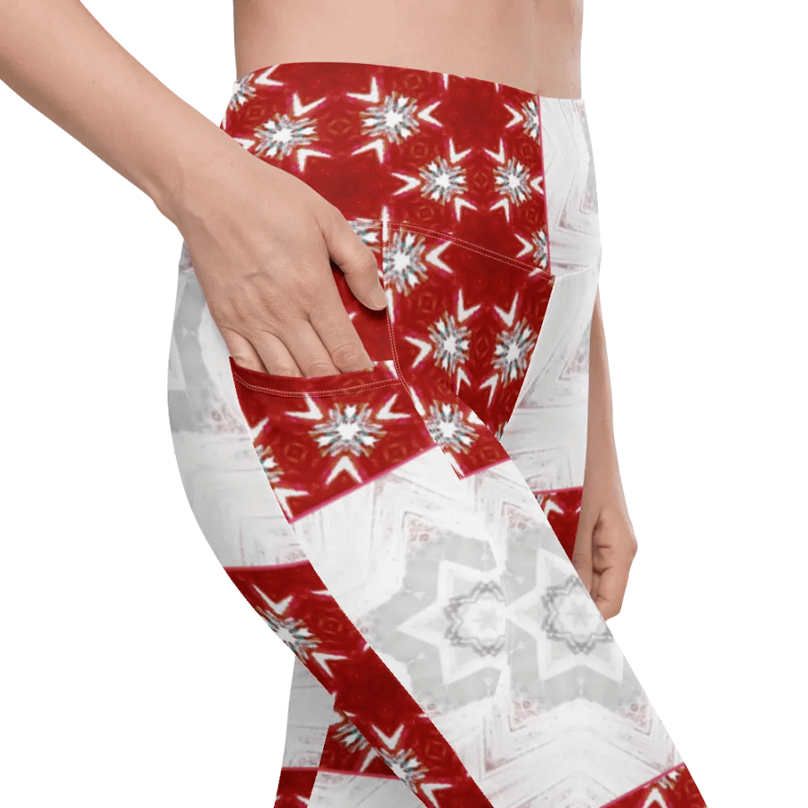 Abstract Pale Star Patchwork Design Ladies Leggings product image (8)