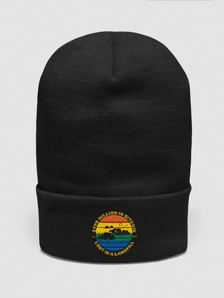 Lost Bitcoin Landfill Cuffed Beanie product image (1)