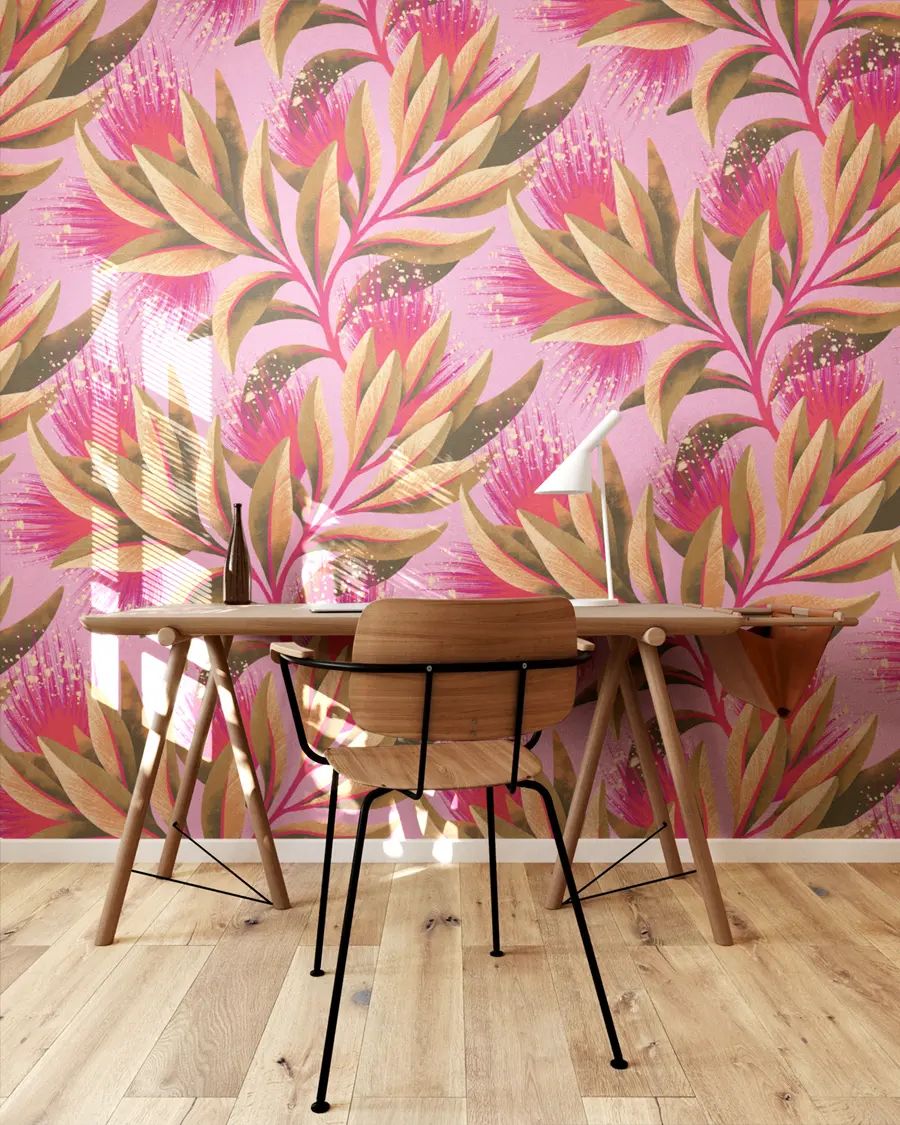 Wallpaper Mockup with Wooden Desk product image (1)
