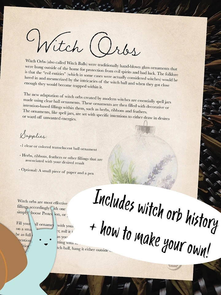 Witch Orb Grimoire Page - Digital Download product image (1)