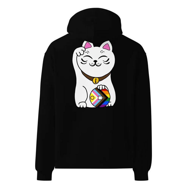 Maneki neko progressive pride hoodie product image (6)