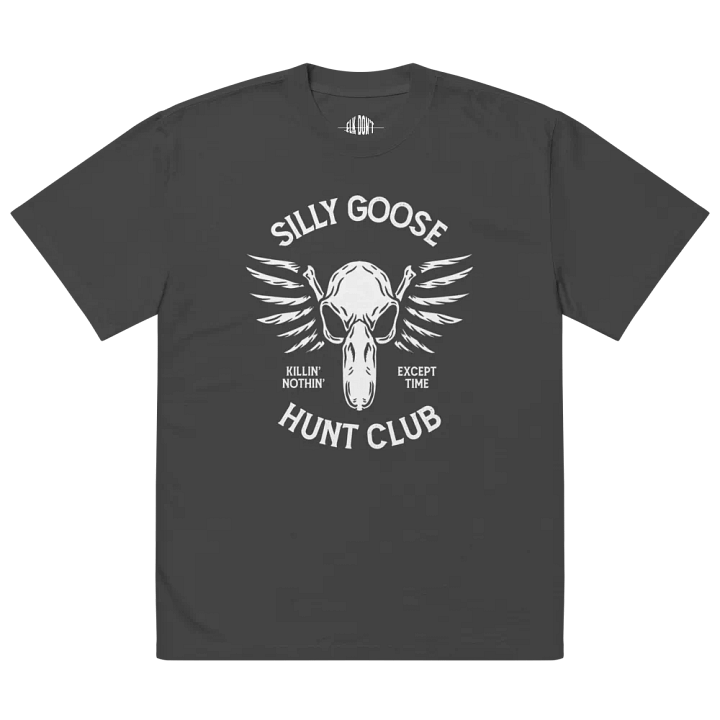 Silly Goose Hunt Club | Oversized Tee | Faded Black product image (2)